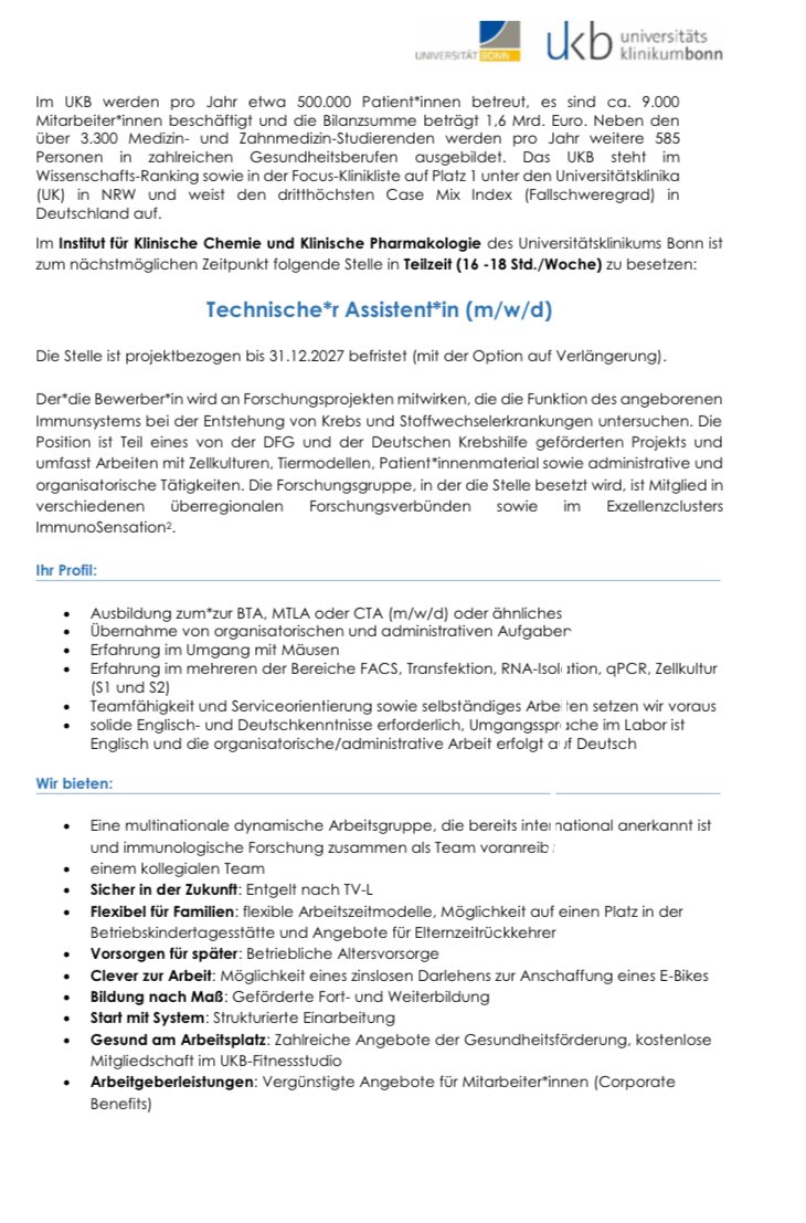 surace_laura's tweet image. 🚨 Job alert 🚨
1 PhD + 1 Technician
Our lab is looking for motivated candidates interested in understanding the impact of diets and lifestyle on tumor development, anti-tumor immunity and metastasis! Apply and join our team!
Info below 👇 .. please RT 🙏