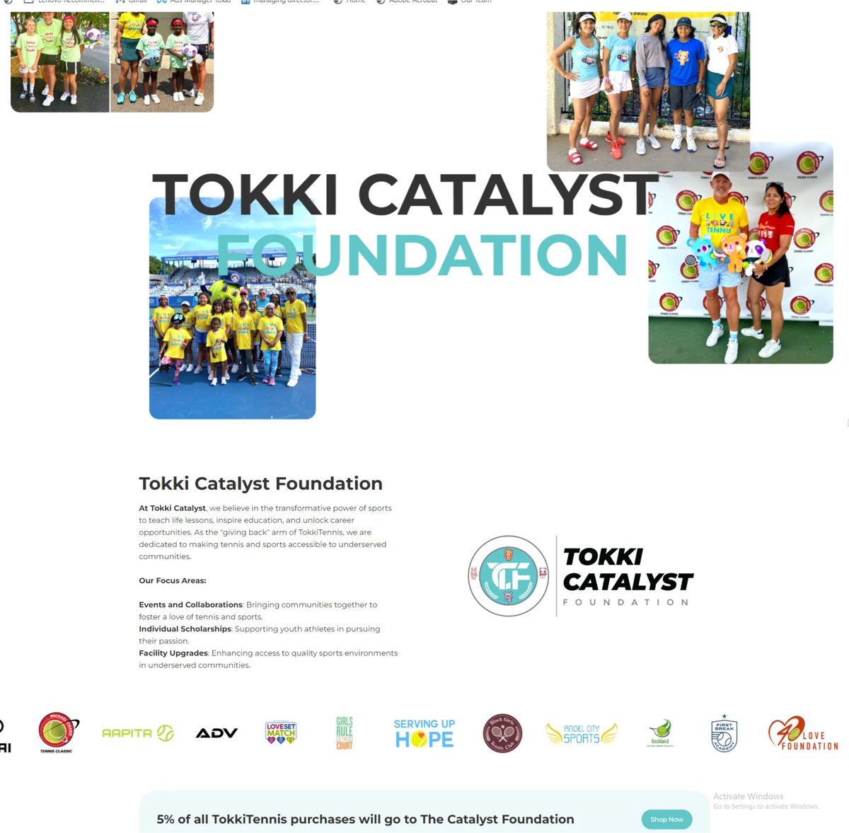 We’re thrilled to announce the launch of the Tokki Catalyst Foundation website tokkicatalyst.org!
Our mission is to create opportunities through the power of tennis, making a lasting impact on underserved communities. Check out our  site, get involved! #giving #Tennis