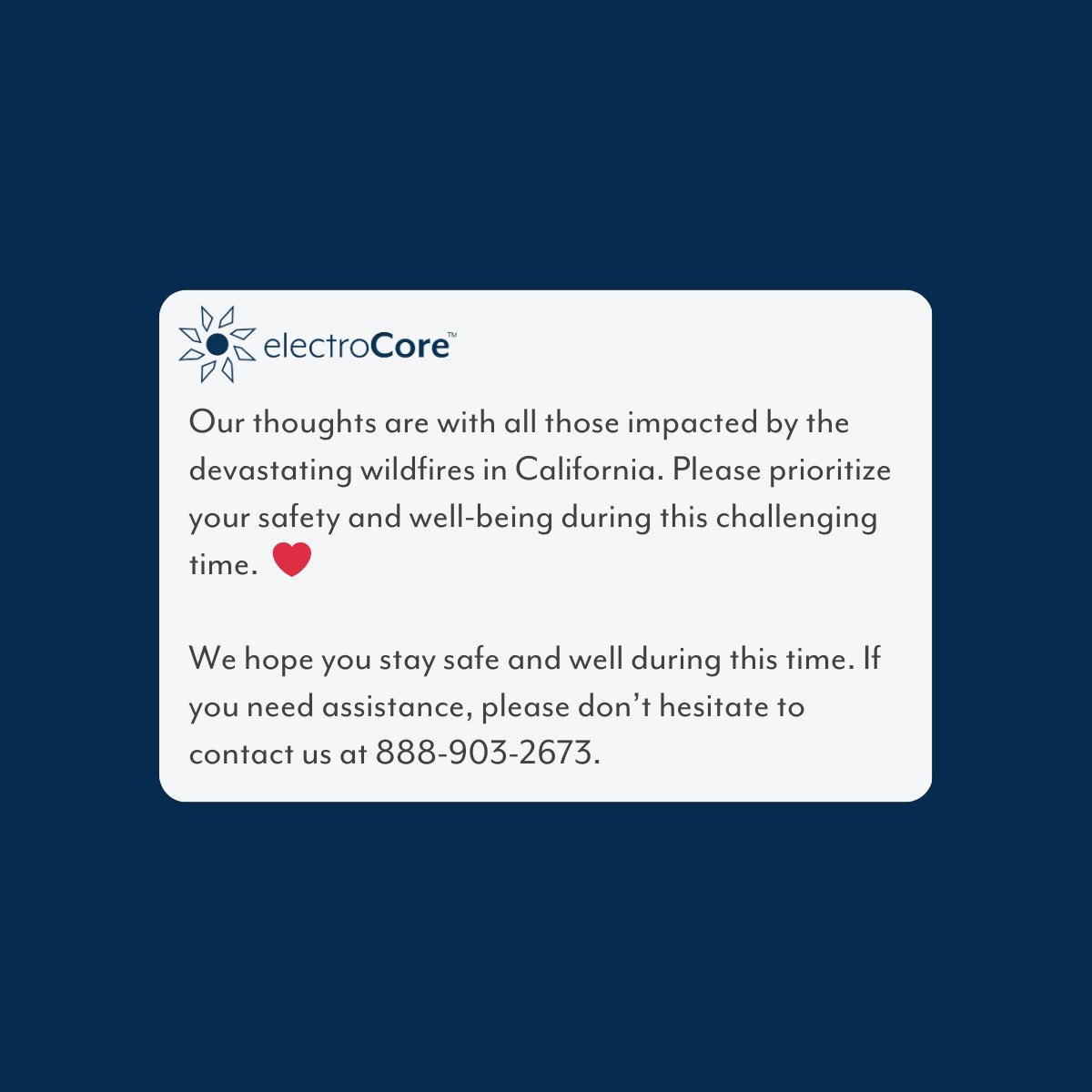 electroCore, Inc. (@electrocorevns) on Twitter photo We hope you stay safe and well during this time. If you need assistance, please don’t hesitate to contact us at 888-903-2673 or email us at customerservice@electroCore.com. We’re here to support you. We hope you stay safe and well during this time. If you need assistance, please don’t hesitate to contact us at 888-903-2673 or email us at customerservice@electroCore.com. We’re here to support you.
