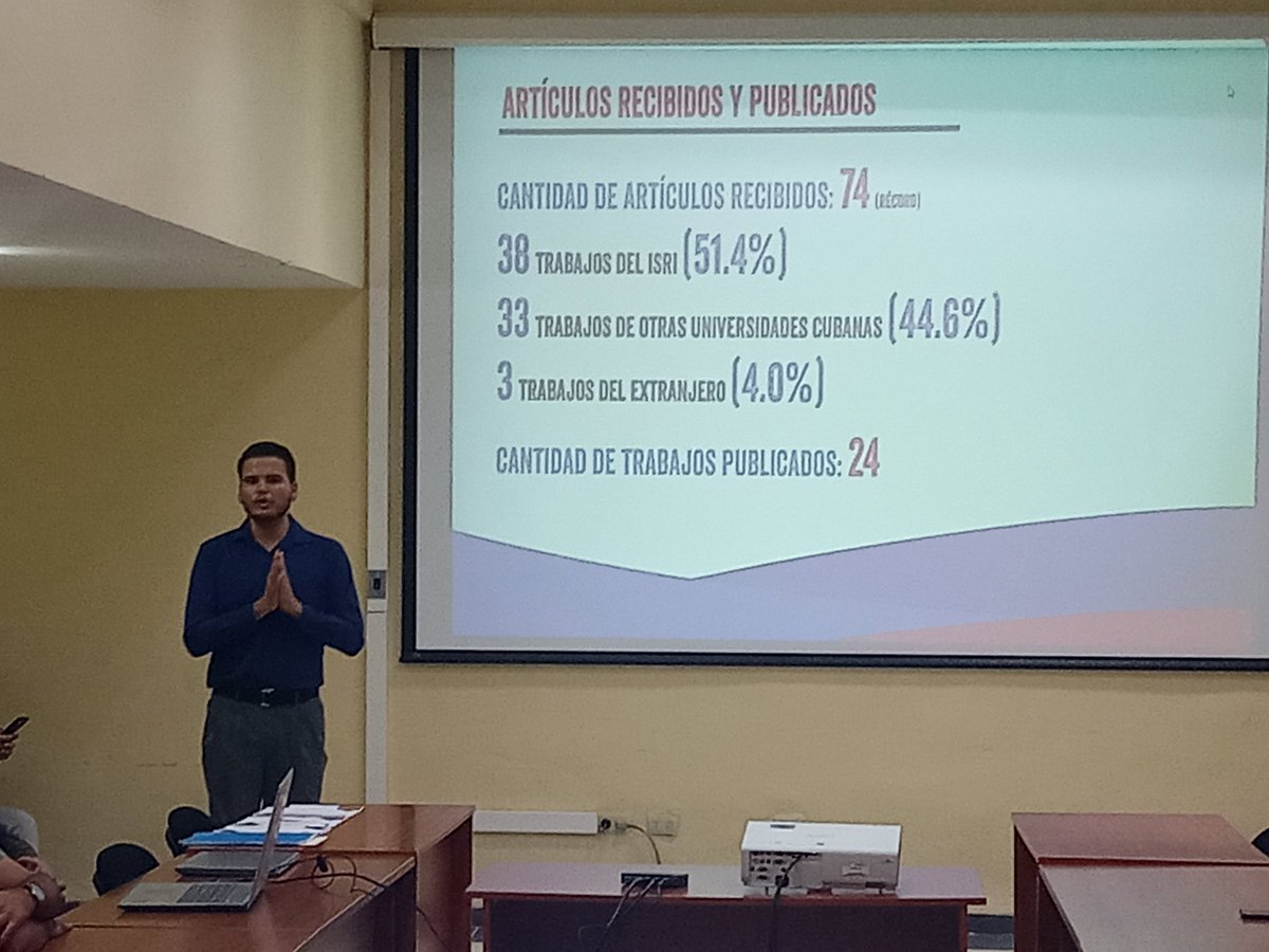 Se hace el lanzamiento del 1er Número Vol. 6 de la <a href="/RevistaAdHoc/">Ad Hoc • Revista Científica Universitaria</a> desde el Teatro del <a href="/ISRICuba/">ISRI Cuba</a>.

Muestra de persistencia y compromiso de los estudiantes del Instituto por la actividad científica investigativa.

#OrgulloISRI
#DeLaTallaDeRoa