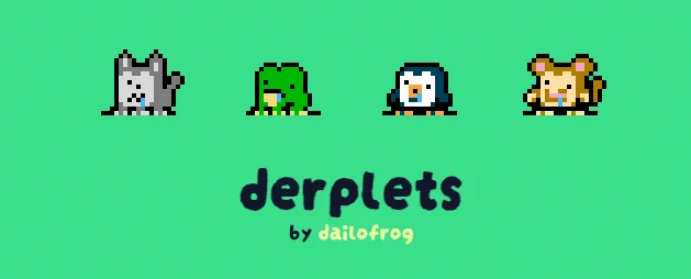 derplets nft on abstract, very derp