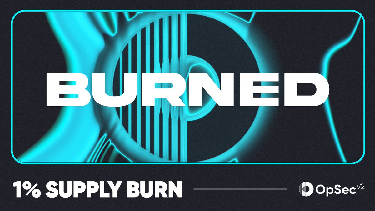 OpSecCloud's tweet image. Burn complete! 🔥 

1.1% of the $OPSEC supply has now officially been removed from the circulating supply. 

This approximately equates to $103,000 at the time of the burn.

This is just the start for our burn journey. More to come!

Burn receipt:

etherscan.io/tx/0x97ea6fbd8……