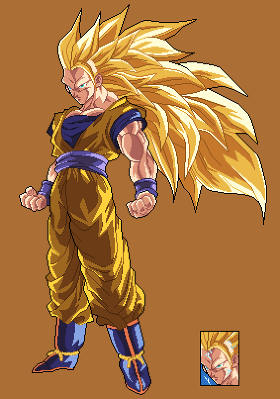 Gokuspriter888's tweet photo. Goku ssj3 pixel art! https://t.co/hGsbuCZhcr
