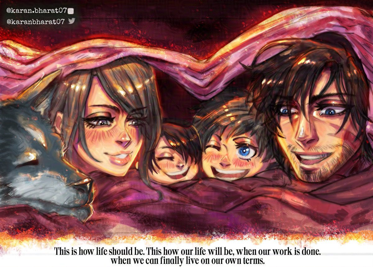 "This is how life should be. this is how our life will be, once our work is done." 
Fanart of a Cozy family scene that totally definitely happened.

<a href="/clijifanzine/">🔥Moongazers ❄️ - A Warfield Fanzine</a> <a href="/The_Ben_Starr/">Ben Starr</a> <a href="/Queenieeart/">Queeniee 👑💜</a> 

#FFXVI #FinalFantasyXVI #FF16 #Cliji #CliveJill #FinalFantasy16