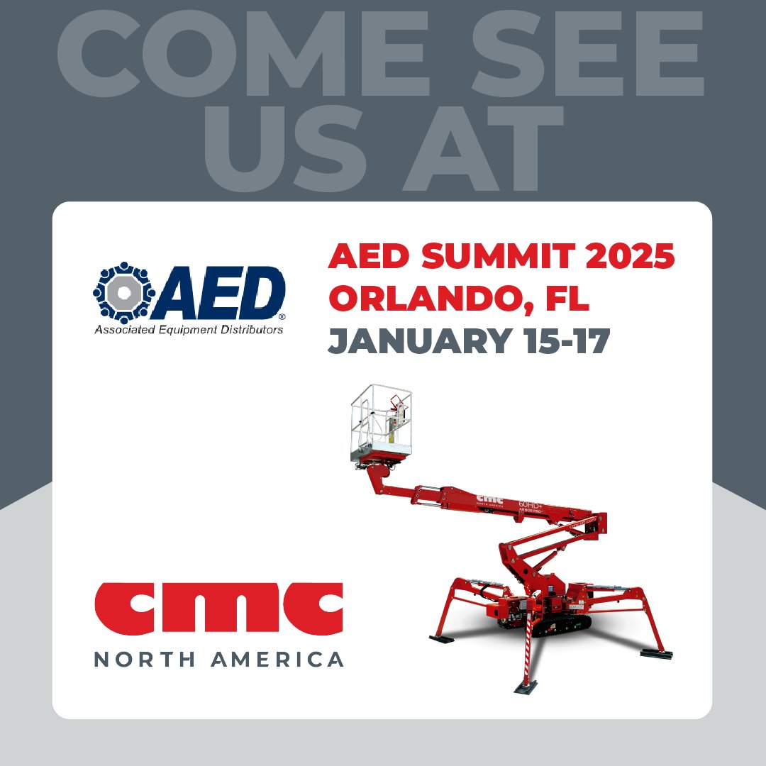 cmcliftna's tweet photo. We'll be at the AED Summit in Orlando, FL 1/15-1/17. Interested in joining our national CMC Lift dealer network? Visit us at this show to learn more! @cmclift #AEDSummit #cmclift #cmcliftna #allaccessequipment https://t.co/vCHJByWN7Y