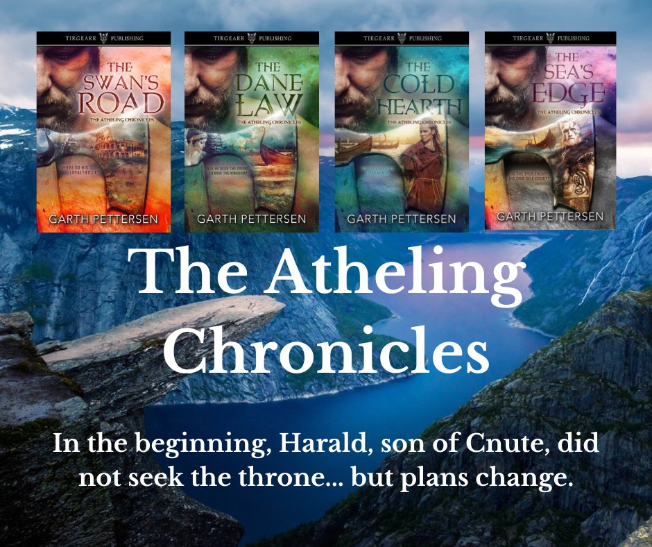 The Atheling Chronicles
"… has all the elements of an ongoing saga that should have a bard’s tale and song to accompany it."  Cathy Geha Book Reviews
tirpub.com/gpettersen
#MiddleAges, #TirgearrTuesday, #medieval 
NOW IN PRINT &amp; eBOOK