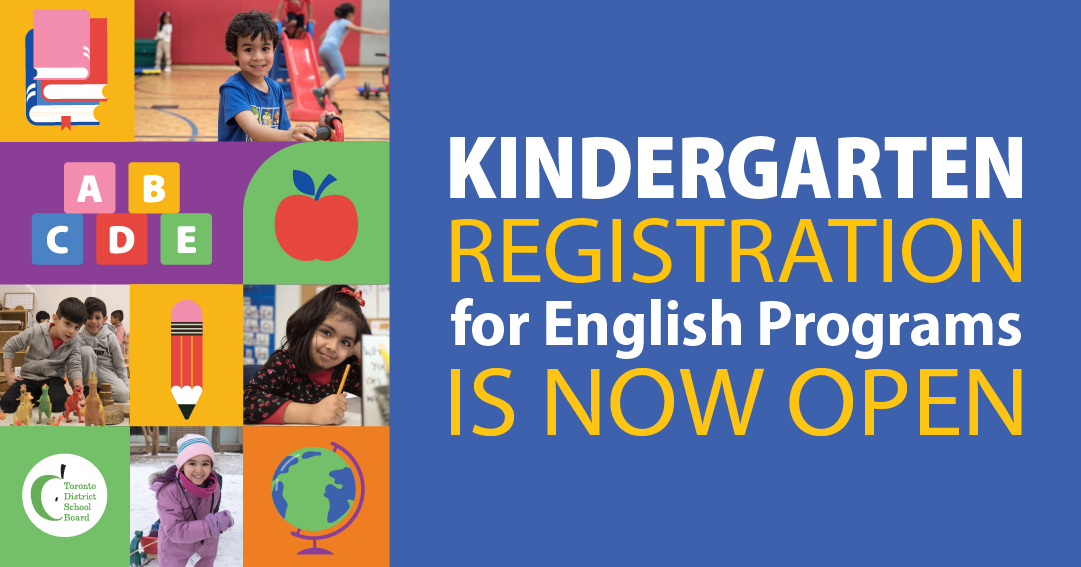 Come learn with us this September! #Kindergarten registration for English programs is now open. 

Enroll today: tdsb.on.ca/kindergarten