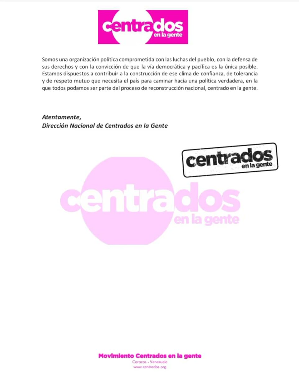 Posición de Centrados en la Gente ante la reciente convocatoria realizada por la Comisión Especial para la Reforma Electoral de la Asamblea Nacional
<a href="/ENRIQUEMARQUEZP/">Enrique Márquez</a> 
<a href="/juanbarretoc/">Juan Barreto</a>