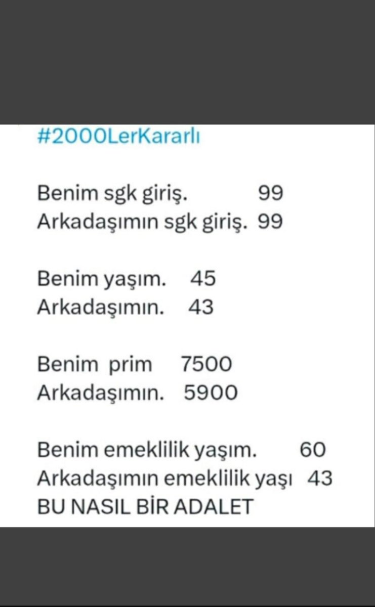 Berkyaruk42's tweet photo. 8.9.1999 43 yaş emekli tc vatandaşıda 
9.9.1999 60 yaş mezarda yunan vatandaşi mi ? 

👉eyt linin 6000 primi 
Benim 7500 primim daha mı değerli 👈 adaletin batsın adaleti olmayan parti 

 #KademeYoksaSeçimOlsun https://t.co/OnbiZHTfkp