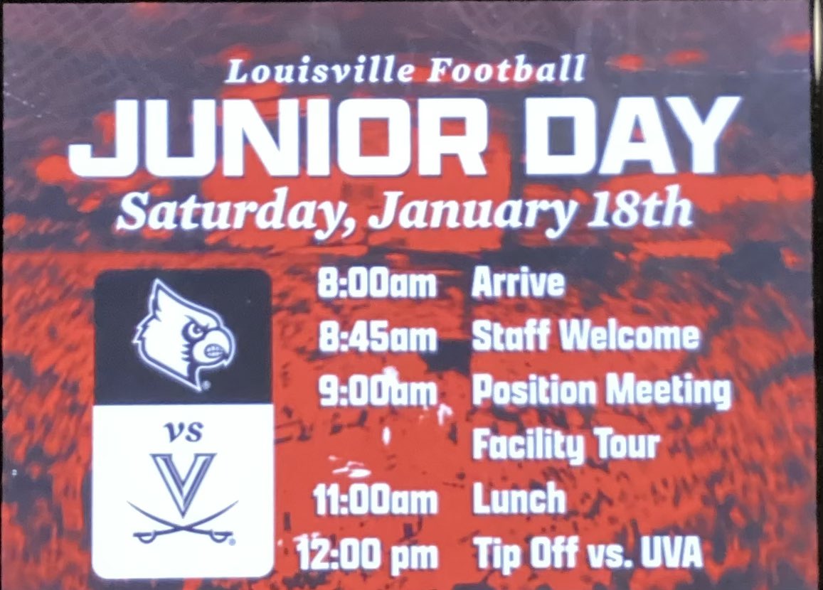 Thanks to <a href="/LouisvilleFB/">Louisville Football</a> for the invite. Appreciate the opportunity <a href="/JeffBrohm/">Jeff Brohm</a> <a href="/BrianBrohm/">Brian Brohm</a> <a href="/pete_nochta13/">Pete Nochta</a>