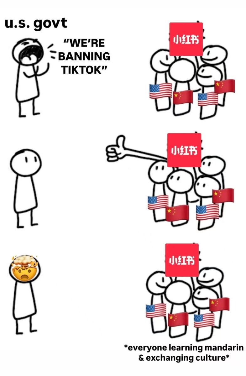 shen_shiwei's tweet photo. This is so hilarious! 🤣
 
American young generation make their "vote", and it's yet another U.S. attempt to contain China backfiring.
#TikTok #tiktokrefugees #TikTokBan #Xiaohongshu https://t.co/ofPpericRD