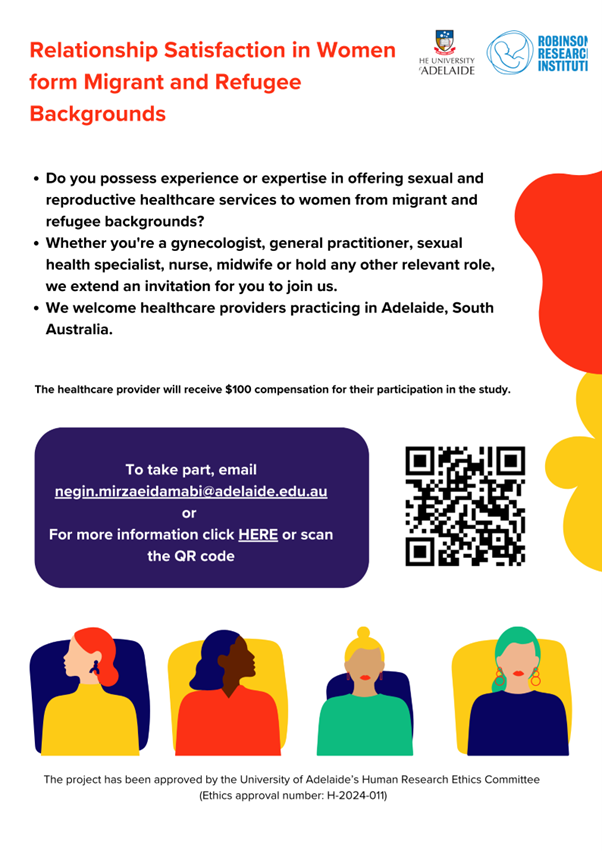 Dr Jodie Avery (@jodie_avery) on Twitter photo Healthcare providers working with migrant & refugee communities in Adelaide – we need YOU! Share your insights on sexual health & support these communities! DM <a href="/Negin_MDamabi/">Negin Mirzaei</a> or negin.mirzaeidamabi@adelaide.edu.auif interested. 🙌 #SexualHealth #Migrant #Adelaide #PublicHealth Healthcare providers working with migrant & refugee communities in Adelaide – we need YOU! Share your insights on sexual health & support these communities! DM <a href="/Negin_MDamabi/">Negin Mirzaei</a> or negin.mirzaeidamabi@adelaide.edu.auif interested. 🙌 #SexualHealth #Migrant #Adelaide #PublicHealth
