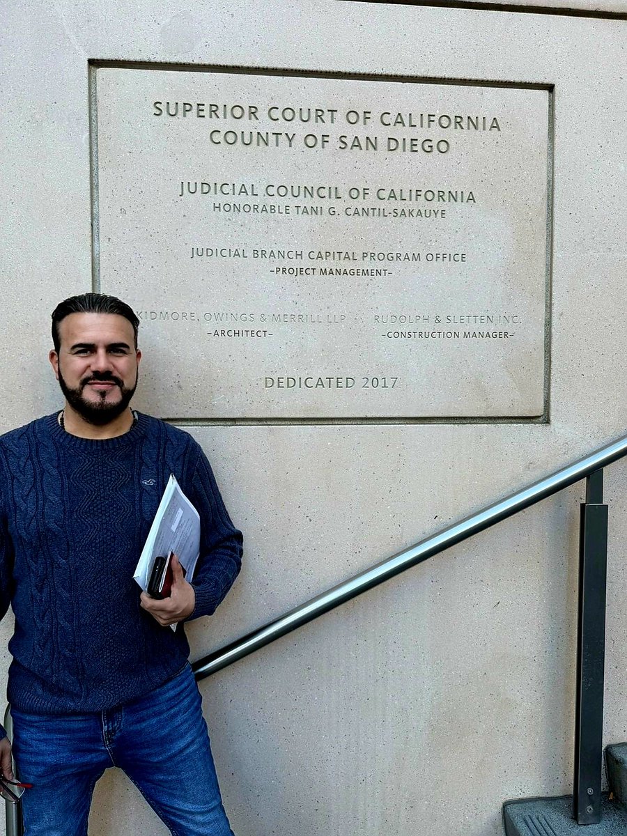 Recogiendo la Sentencia en el Tribunal Superior de California (EEUU).

 #SanDiegoCountySuperiorCourt