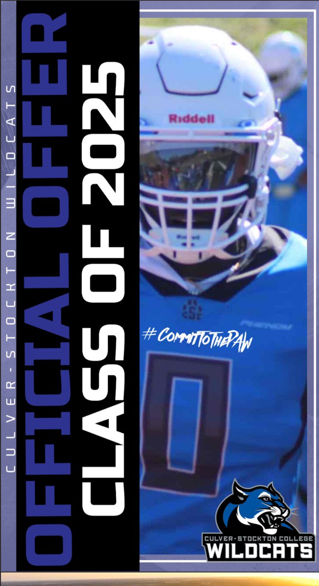 After a great conversation with <a href="/CoachCutshaw/">Roy Cutshaw Jr</a> I am blessed to receive an offer from <a href="/CSCwildcatsFB/">Culver Football</a>‼️ <a href="/mannypopo/">Manny Pulido</a> <a href="/MulberryFB/">Mulberry Football</a>