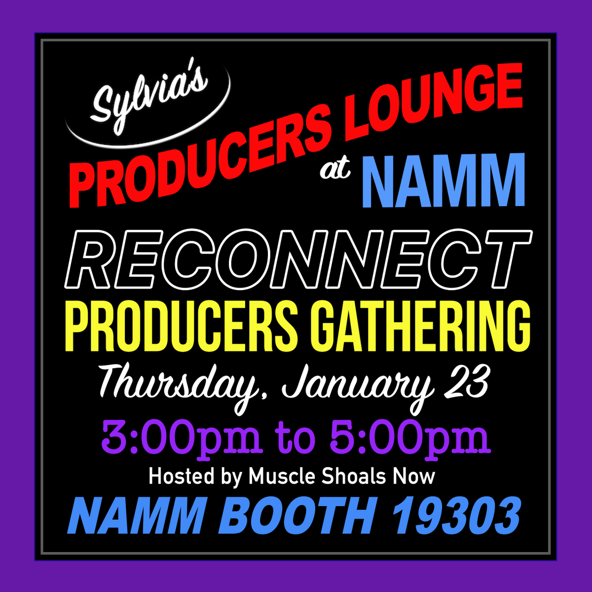 Studio People are a Good Hang!
Please come to the NAMM show and RECONNECT with our wonderful recording community... AND ❤  say hello to new friends. #NAMMShow2025 #sylviasproducerslounge oddioshop.com
NAMM Booth 19303