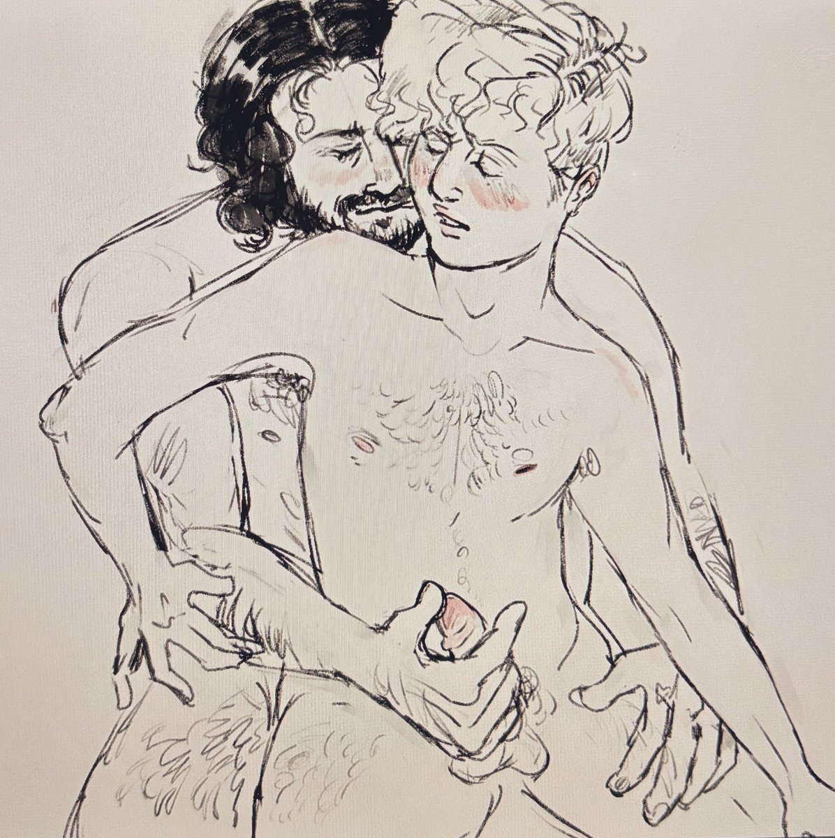 BL00DCATHEDRALS's tweet photo. watched kraven blacked out and drew this idk I love size difference brothers #chamelion https://t.co/6e833wnTYM