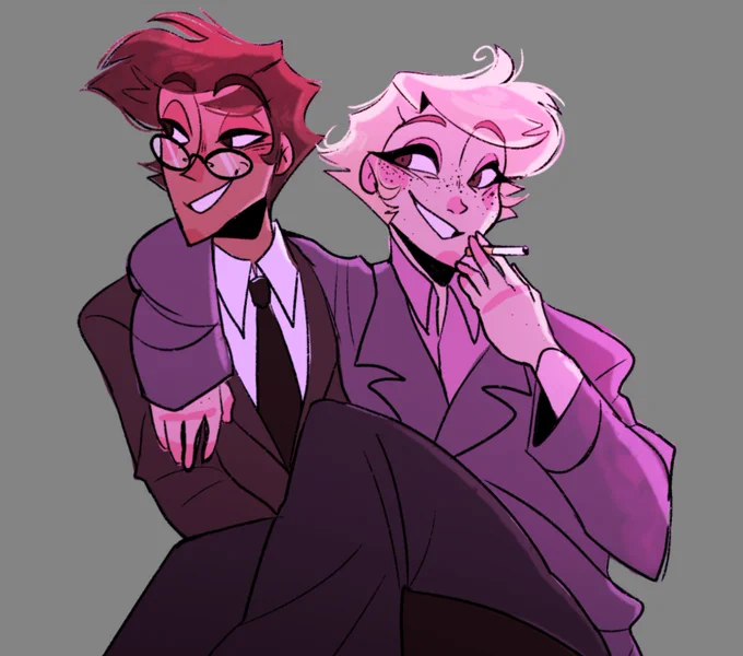 Recreating some of my old old Radiodust drawings from like 2021 #hazbinhotel #radiodust