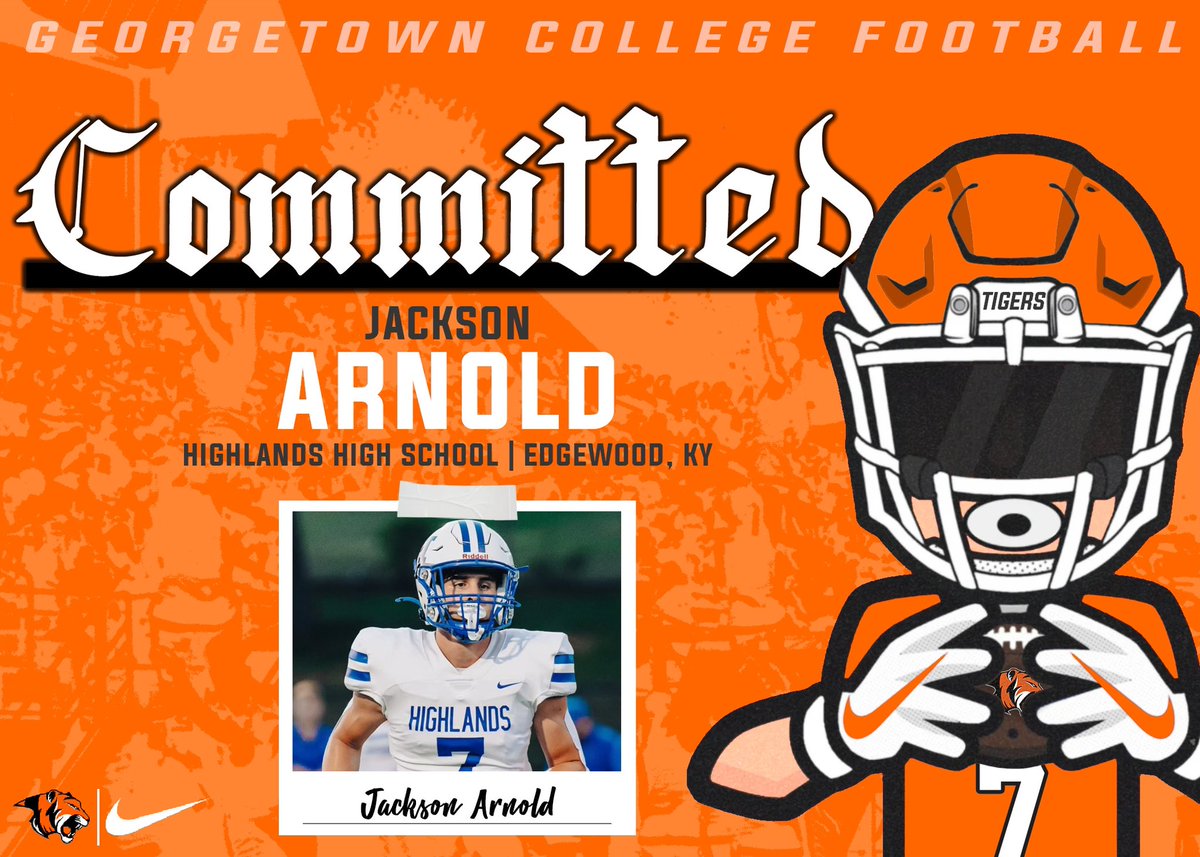 Jackson Arnold (@jackson_arnold6) on Twitter photo Blessed to announce my commitment to Georgetown College to further my academic and athletic career.
<a href="/JohnPerin/">John Perin</a> <a href="/HSphire/">Coach Hayden Sphire</a> <a href="/HighlandsFB/">Highlands Football</a> Blessed to announce my commitment to Georgetown College to further my academic and athletic career.
<a href="/JohnPerin/">John Perin</a> <a href="/HSphire/">Coach Hayden Sphire</a> <a href="/HighlandsFB/">Highlands Football</a>
