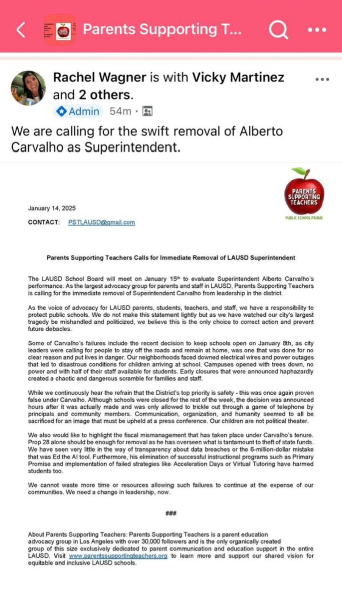 LA Bad Momz Club (@labadmomzclub) on Twitter photo UTLA’s group, PST, wants <a href="/LAUSDSup/">Alberto M. Carvalho</a> removed from his job because he safely reopened schools to support essential worker’s kids. UTLA wanted ALL schools in a 720 mile radius closed indefinitely to leverage.
<a href="/sarahbeth345/">Sarah Beth Burwick</a> <a href="/hamill_law/">Julie Hamill</a> <a href="/goldenrose_79/">Nikki 🇺🇸</a> <a href="/UTLAUncensored/">LA Parent Union</a> <a href="/RoxanneHoge/">Roxanne Hoge</a> UTLA’s group, PST, wants <a href="/LAUSDSup/">Alberto M. Carvalho</a> removed from his job because he safely reopened schools to support essential worker’s kids. UTLA wanted ALL schools in a 720 mile radius closed indefinitely to leverage.
<a href="/sarahbeth345/">Sarah Beth Burwick</a> <a href="/hamill_law/">Julie Hamill</a> <a href="/goldenrose_79/">Nikki 🇺🇸</a> <a href="/UTLAUncensored/">LA Parent Union</a> <a href="/RoxanneHoge/">Roxanne Hoge</a>