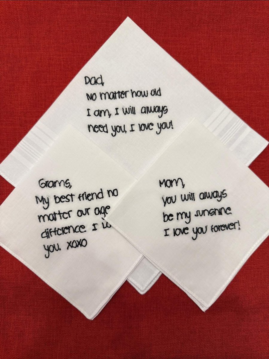 JOHANNIKAshop's tweet photo. Handwritten embroidered wedding keepsake handkerchief at https://t.co/py9ZngbbtM, ships from CO. #johannikashop #beautiful #keepsake #embroidered #weddinginspo #memento #love #handwritten #handkerchief #love #bride #bridal #GettingMarried2025 https://t.co/8SK74C58EM