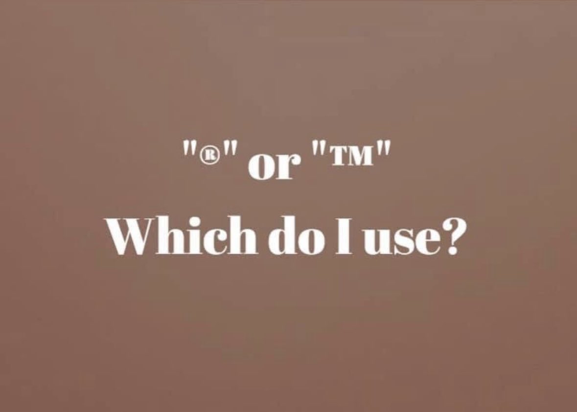 ARodEsq11's tweet photo. The TM symbol can be used to indicate that a word, phrase or logo is intended to serve as a source identifier for a product or service.  The R symbol indicates that a word, phrase or logo is a registered trademark for the product or service.
#westchester #entrepreneur #trademark https://t.co/Nmf3stv2SS