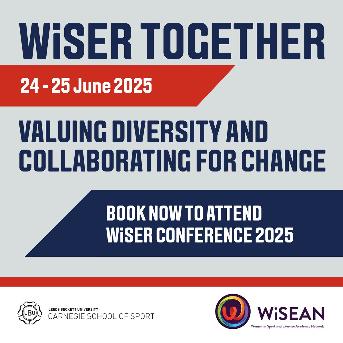 Women in Sport and Exercise Conference 2025 (@wiseconf) on Twitter photo 🚨 Don't Miss Out 🚨
Just2⃣weeks left to register for this years #WiSEANCONFERENCE2025
<a href="/leedsbeckett/">Leeds Beckett</a>
Deadline 👉 10th June 2025
🎟️ onlinestore.leedsbeckett.ac.uk/conferences-an… 🚨 Don't Miss Out 🚨
Just2⃣weeks left to register for this years #WiSEANCONFERENCE2025
<a href="/leedsbeckett/">Leeds Beckett</a>
Deadline 👉 10th June 2025
🎟️ onlinestore.leedsbeckett.ac.uk/conferences-an…