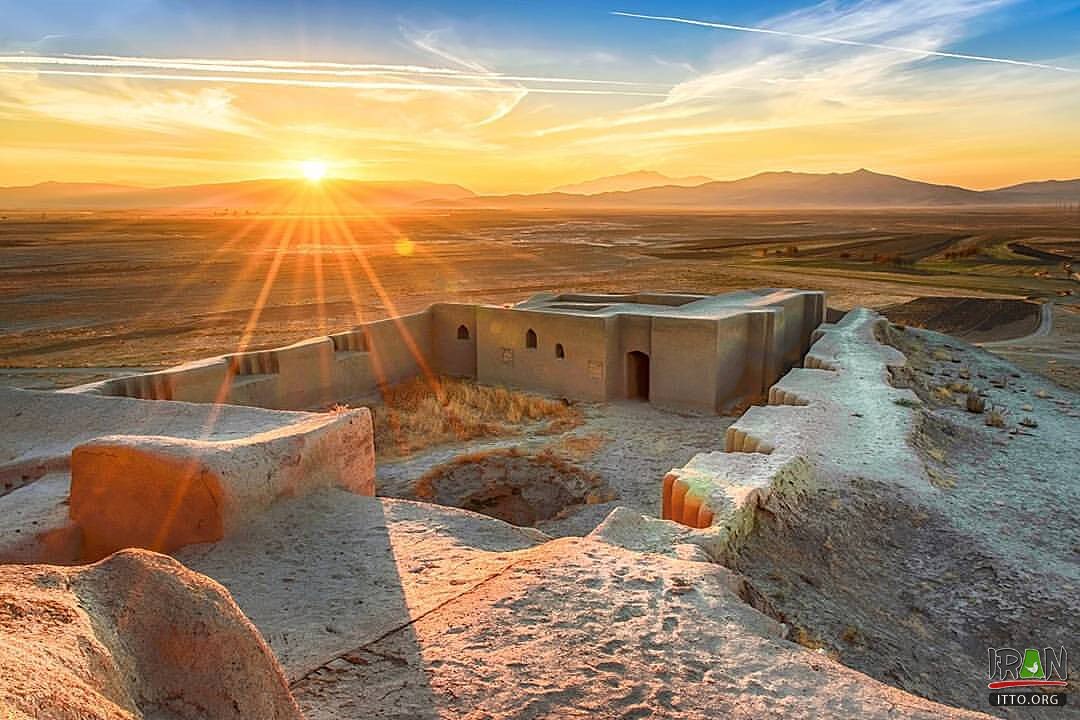 The Fire Temple of Noushijan, Iran. This Fire temple and citadel dates all the way back to the Iron Age when the Median empire emerged in Eranshahr. The temple is at least 3,000 yrs old and still had ash and remnants of where Zoroastrians once worshipped.