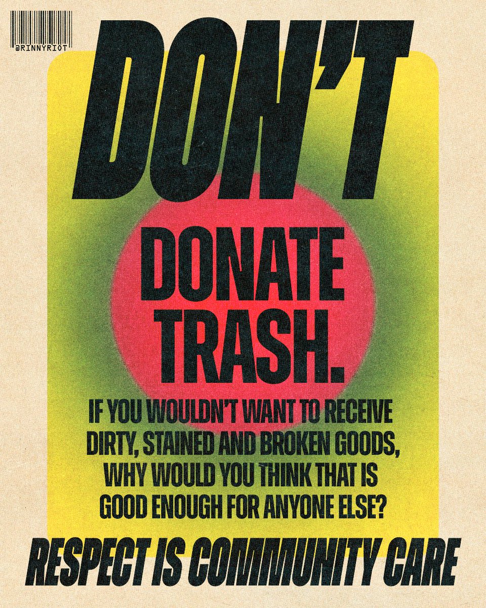 rinnyriot's tweet photo. Signal boost: The amount of torn clothing, stained underwear, dirty unwashed bedding, random trash, used hair extensions and broken appliances from 1995 we’ve received in donation centers for the LA fires is ridiculous. https://t.co/kmIg1XFdI4