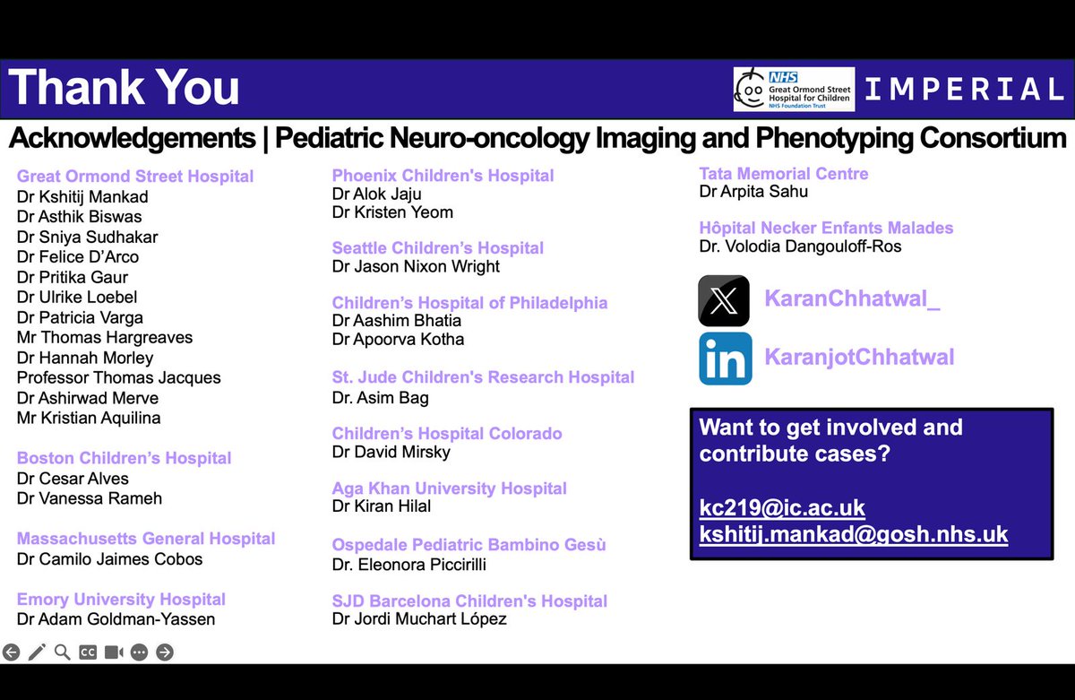 KaranChhatwal_'s tweet photo. Can’t wait to present our project on Pediatric Pleomorphic Xanthoastrocytomas at @The_ASPNR in Austin, Texas! 
Huge thanks to the team at @GOSHneurorad and our amazing collaborators worldwide. Excited to share key findings on neuroimaging and survival predictors!#ASPNR #Radiology https://t.co/QVepeTyGdg