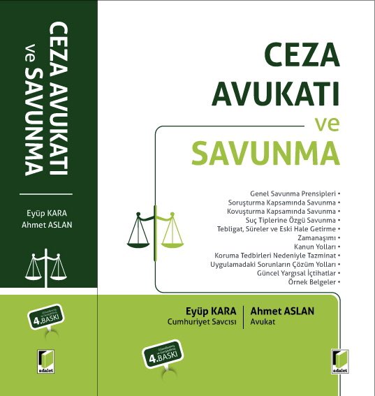 ahmetaslan_law's tweet photo. Ceza Avukatı ve Savunma’nın güncellenmiş ve genişletilmiş yeni baskısı yakında raflarda… https://t.co/VM6j4HFCRF
