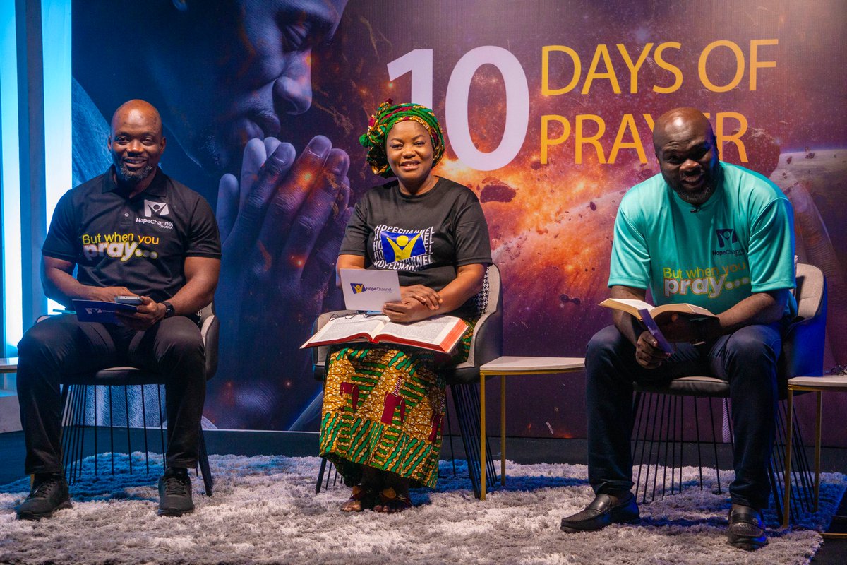 hopechannelgh's tweet photo. Ten Days Of Prayer || Day 7 || Your Will Be Done On Earth As It Is In Heaven
Youtube: https://t.co/68k1FwpnGI
#HopeChannelGhana #10DaysOfPrayer
#ButWhenYouPray #PrayWithoutCeasing https://t.co/ZQX1zCJXXM