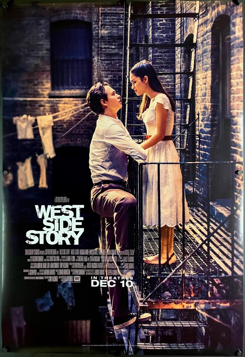 SaveRedlandLibr's tweet photo. 9pm TODAY on #4seven

The 2021 #Musical🎶 film🎥 “West Side Story” directed by #StevenSpielberg from a screenplay by #TonyKushner

Based on the 1957 Broadway musical🎭🎶

🌟 #AnselElgort #RachelZegler #ArianaDeBose #DavidAlvarez #MikeFaist #RitaMoreno

🎶Music #LeonardBernstein https://t.co/qeBSxdYpCa