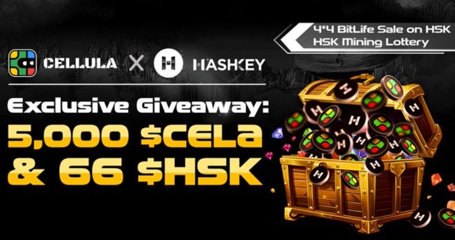CellulaKor1686's tweet photo. Cellula x HashKey 체인 기프어웨이

🌟 상금 풀: 5,000 $CELA + 66 $HSK
🔗 미션 완료하고 나만의 몫을 가져가: https://t.co/wNzW6vMfDh

마감: 1월 21일 6PM UTC+8. 축제에 참여하고 오늘부터 채굴 시작해!

🛒 4x4 BitLife가 필요해? 여기서 사: https://t.co/QvyM0WeKpA

#Cellula #HashKey https://t.co/65ir8x4Ads