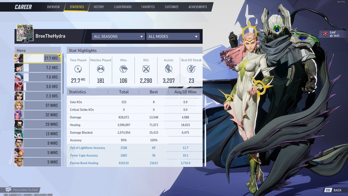BreeHydra's tweet photo. @zentreya Hi I peaked plat and am currently gold 1 cloak and luna player!
I do stream BreeTheHydra on twitch and I love vtuber/am one heres some of my stats https://t.co/tFugsYzBH5