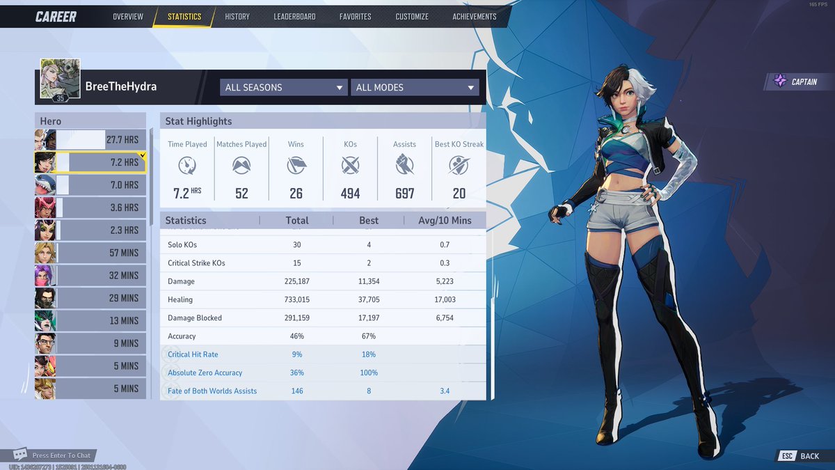 BreeHydra's tweet photo. @zentreya Hi I peaked plat and am currently gold 1 cloak and luna player!
I do stream BreeTheHydra on twitch and I love vtuber/am one heres some of my stats https://t.co/tFugsYzBH5