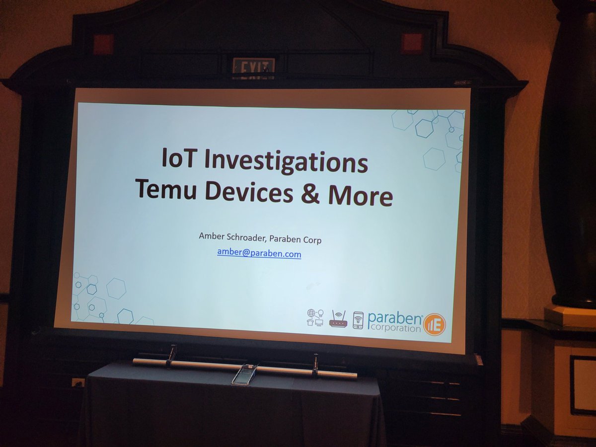 Amber Schroader (@gingerwondermom) on Twitter photo A day in Vegas at the IoT Forensics conference talking about Temu Forensics #IoT #iot investigations A day in Vegas at the IoT Forensics conference talking about Temu Forensics #IoT #iot investigations