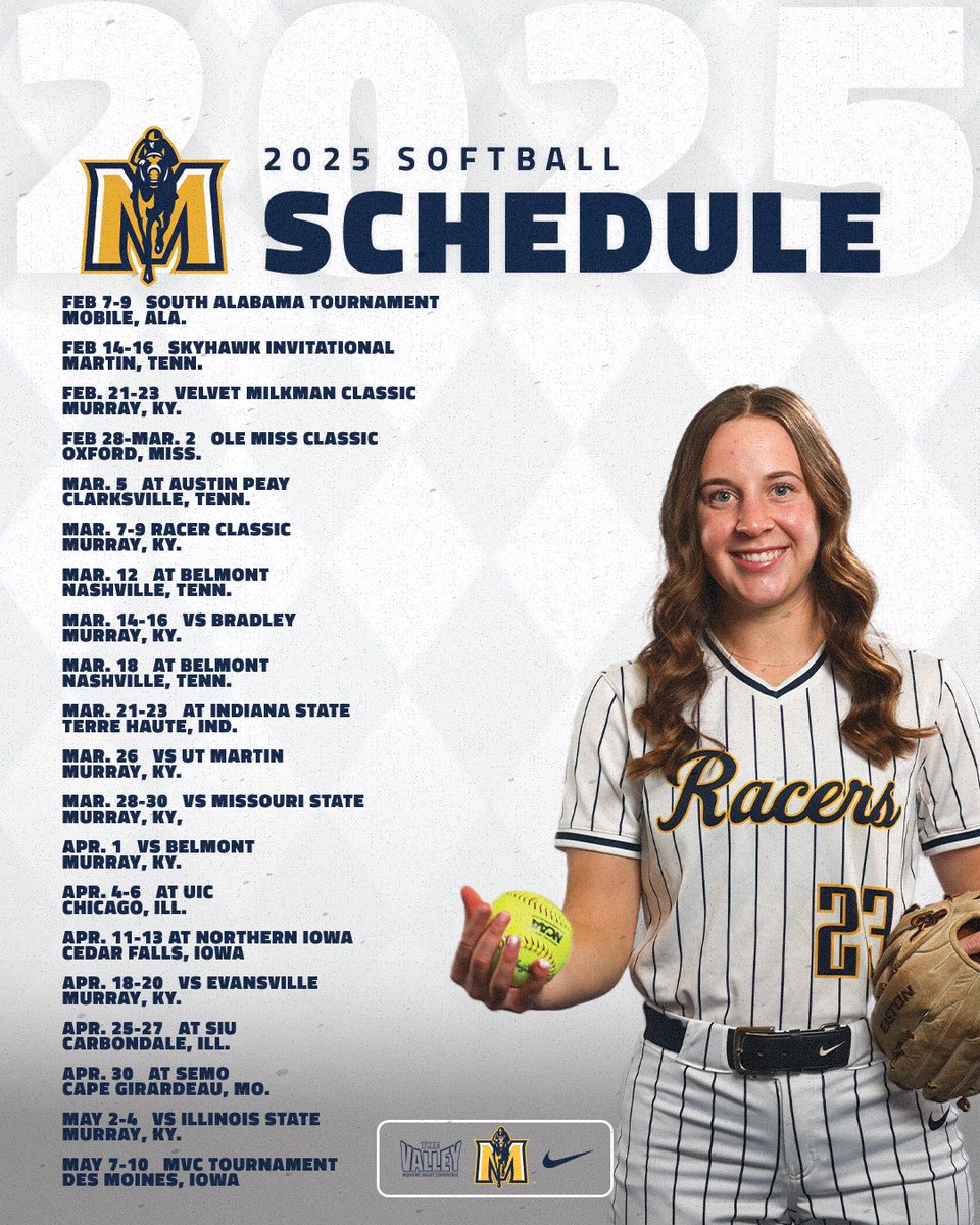 Your 2025 Racer Softball schedule 🥎 

🔗 t.ly/QQ2Tz

#GoRacers🏇