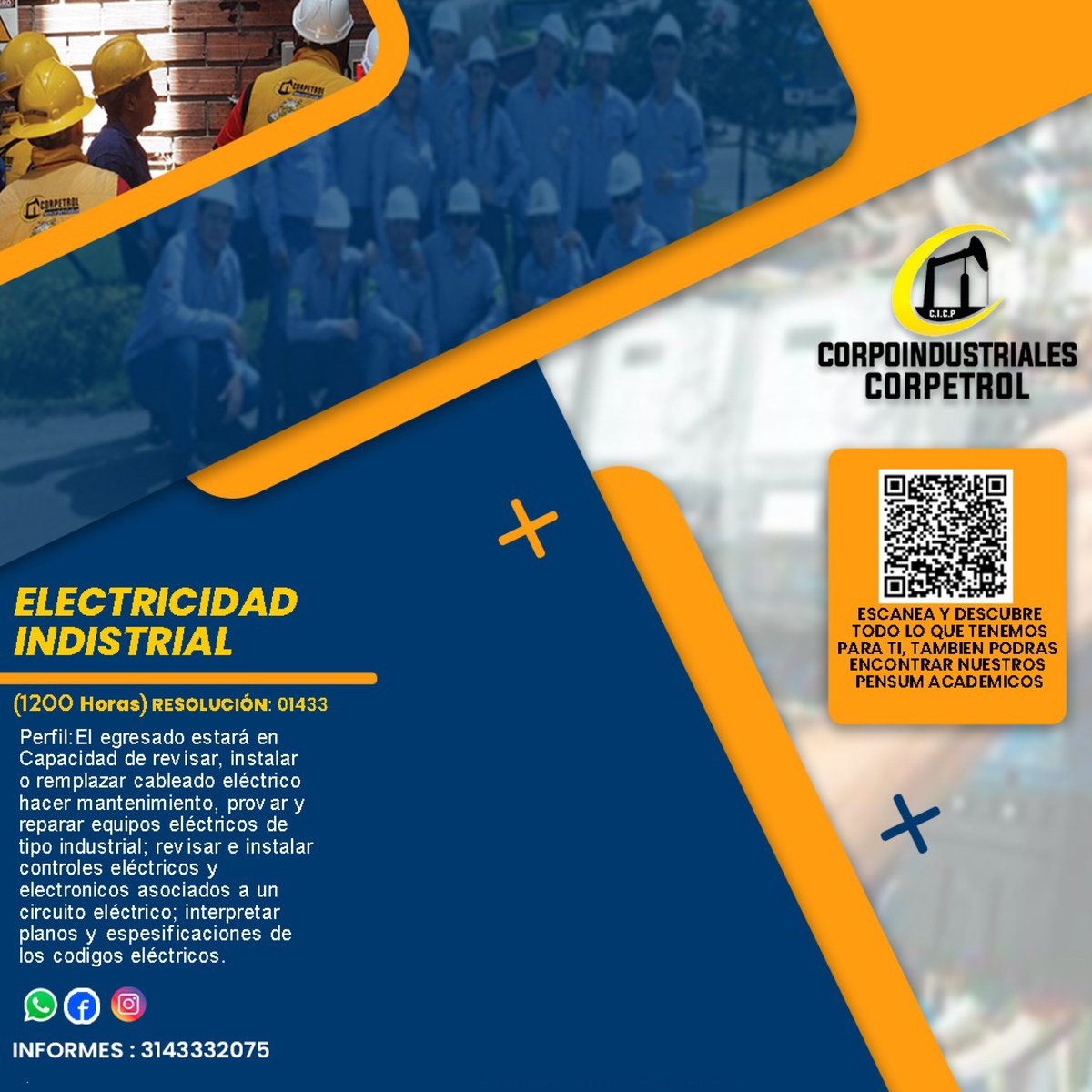 CORPETROL_NDS's tweet photo. CORPOINDUSTRIALES CORPETROL (C.I,C.P.) sede CÚCUTA, tiene matriculas abiertas, comunicate al 3143332075 https://t.co/4OReCfQQFt
