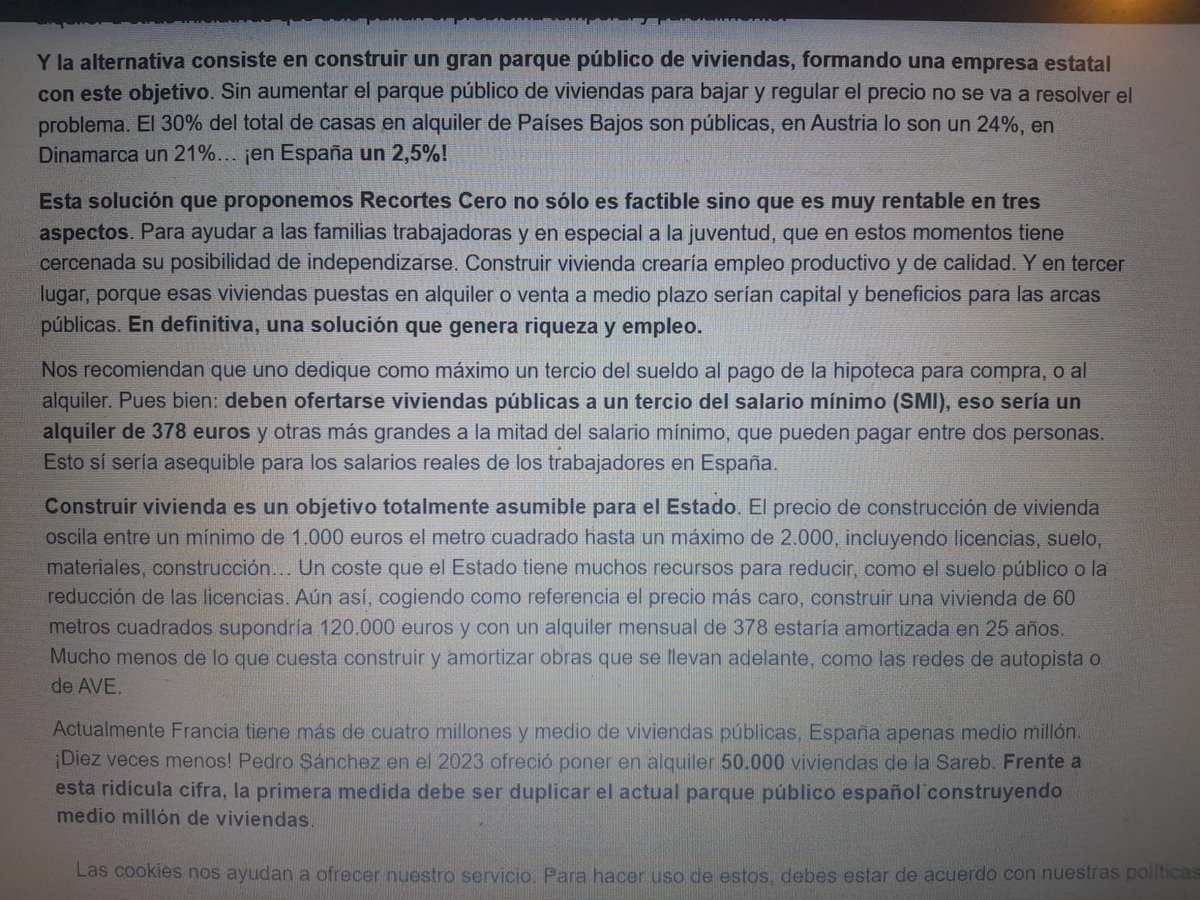 NuriaSuarez_R0's tweet photo. Par regular el precio de la vivienda hay que crear parque público. La media europea es un 10%, en España un 2,5% 🥴
🟢Hay que llegar a la media europea.
🟢Y hace falta una empresa pública rentable:
Que cree riqueza y empleo para el país.
Con una gestión solvente y transparente. https://t.co/R6DEYvQGSZ