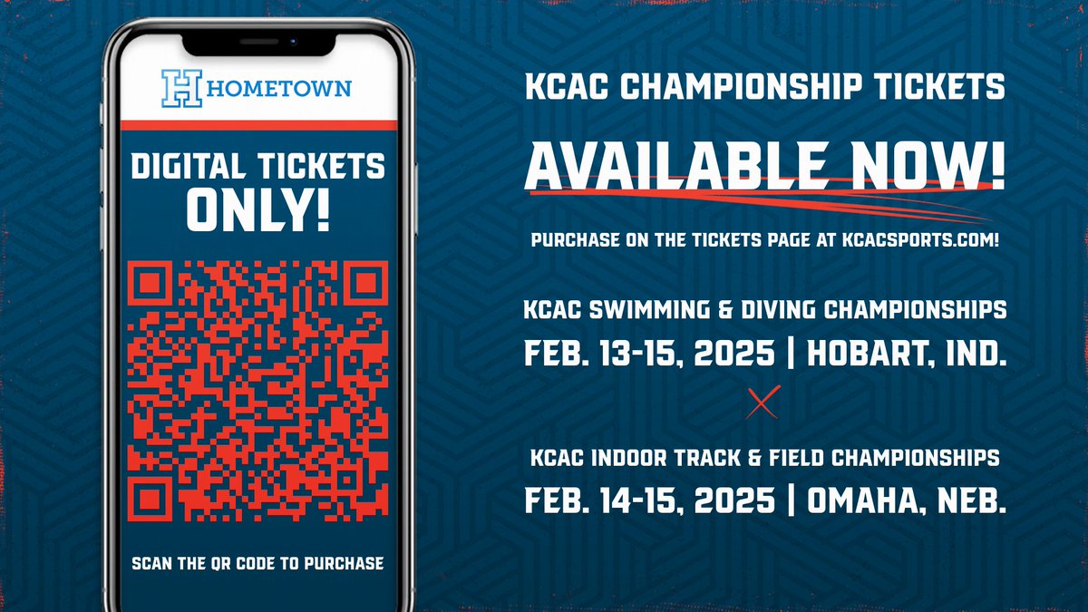 ITF &amp; SWIM | Tickets for the KCAC Swimming &amp; Diving Championships and KCAC Indoor Track and Field Championships available now! Support your Sterling College Warriors, get yours today!
<a href="/SterlingXCTF/">SterlingCollege XCTF</a> <a href="/SCWarriorSwim/">Sterling College Swimming</a> 
#SwordsUp #TraditionStartsHere