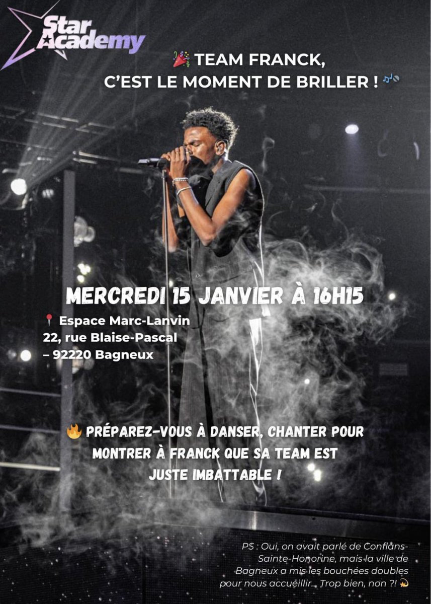 Noemiepraud44's tweet image. Venez nombreux demain pour le rassemblement de Franck il mérite !! 🔥 #StarAcademyLeLive