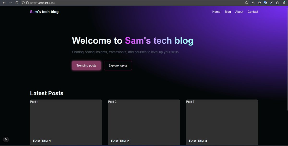 sam_techblog's tweet image. I'm not posting many posts lately, but that's because I'm building something great!