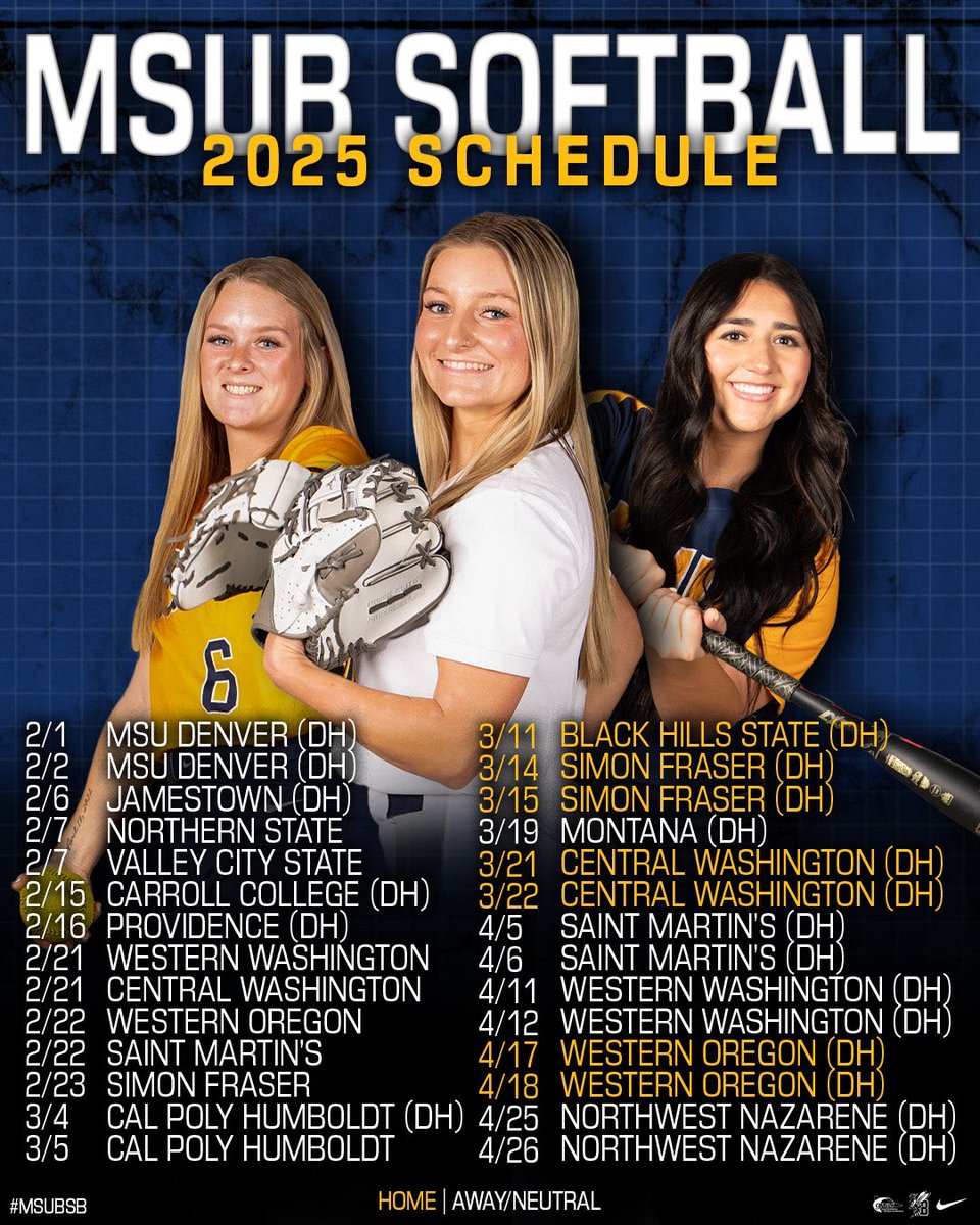🥎THE STAGE IS SET🥎

Take a look at our upcoming schedule for the 2025 season, set to get underway next month🗓️

#MSUBSports | #MSUBSB