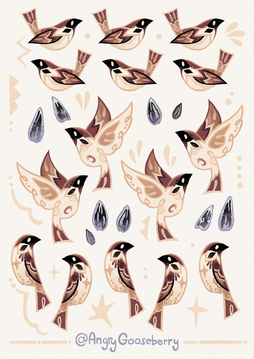 AngryGooseberry's tweet photo. #PortfolioDay with birbs <3 https://t.co/J5JTr4vbTZ