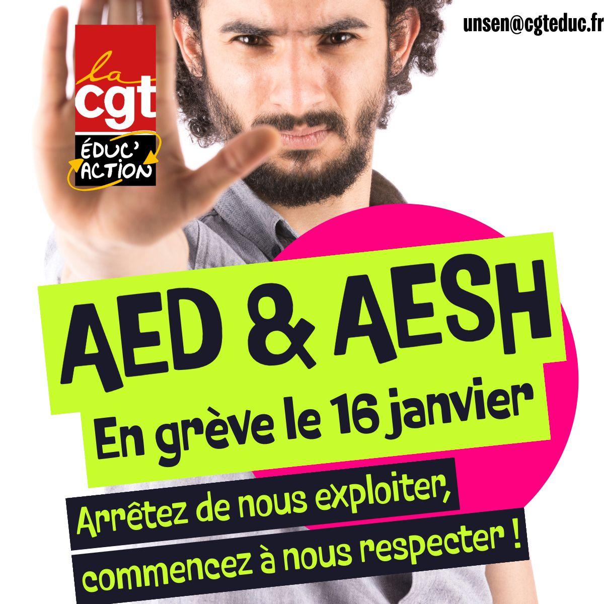 cgt_educ_31's tweet photo. Grève des AESH c'est jeudi 16 janvier RDVs pour Toulouse
10h : rassemblement revendicatif devant la Bourse du
Travail (Pl. St Sernin)
11h30 : départ en manifestation https://t.co/sLggKieZl5