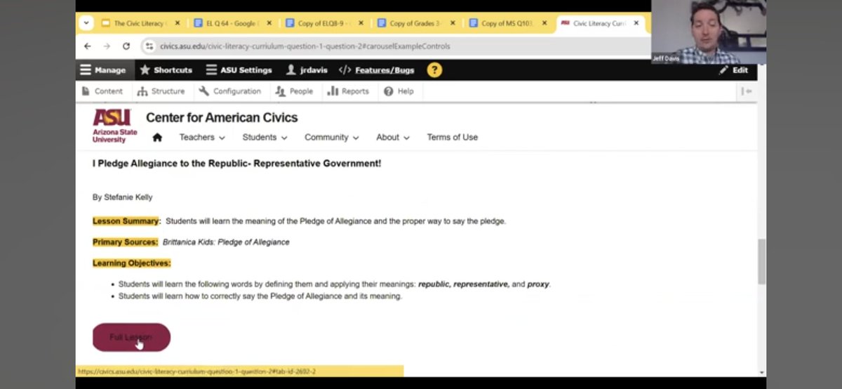 cimoses's tweet photo. Excited to check out the civics curriculum and podcasts offered by the Civics Learning Center @ASU. I'm most excited to implement the resources and lessons ready to use for each grade level. Thanks @KEDCGrants and 
@KyCharge https://t.co/E40SxEKrBo