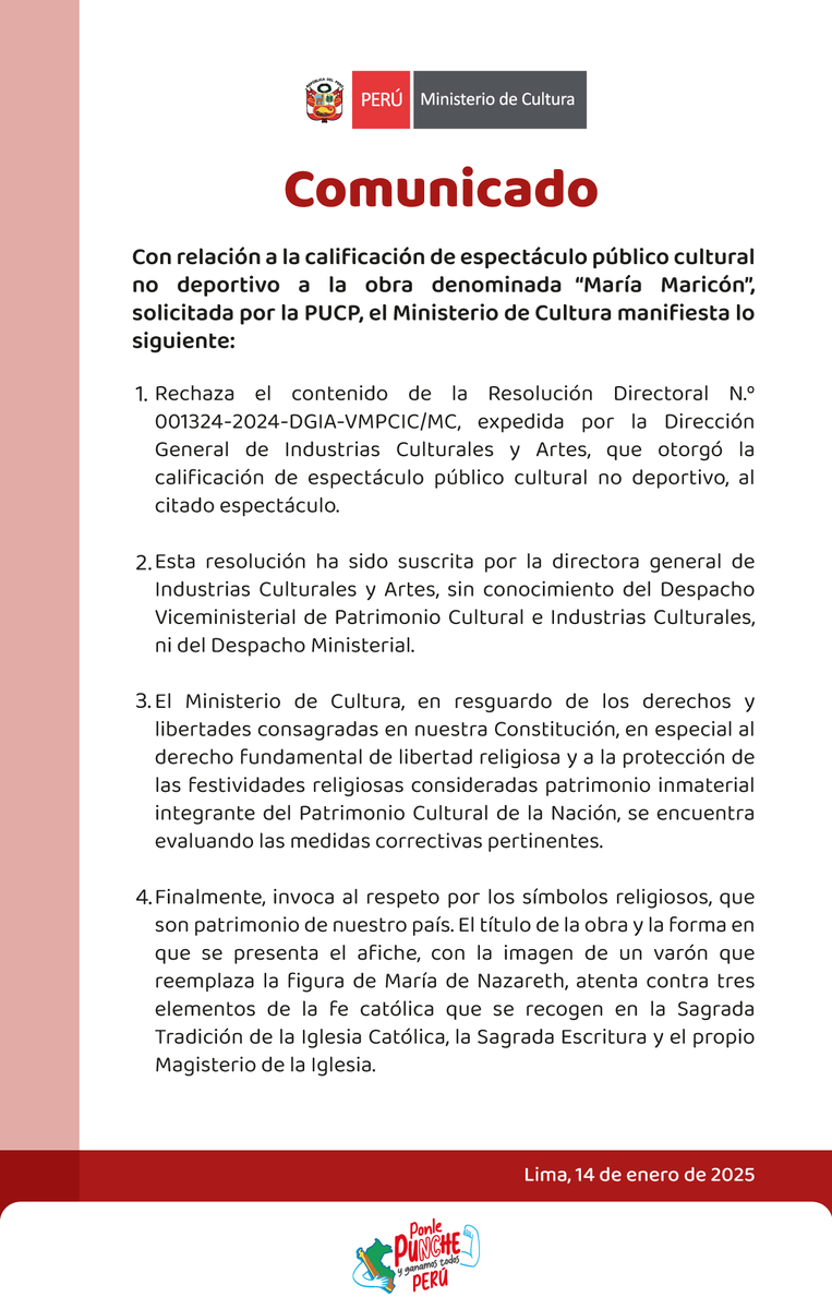 MinCulturaPe's tweet photo. #COMUNICADO 📢 https://t.co/uCkfh1Xph5