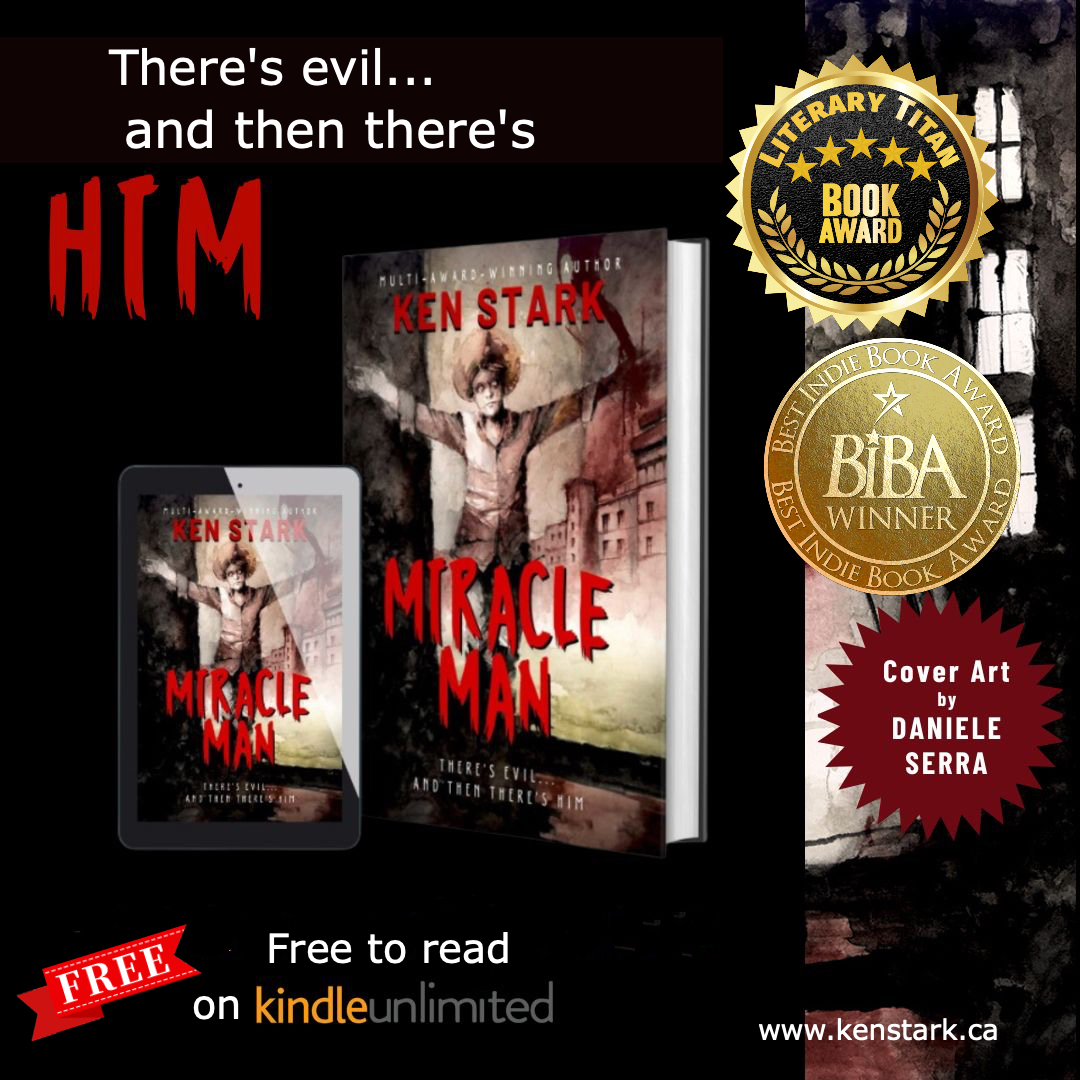 "Stark pulls readers into a world where light and darkness collide, exposing the terrifying potential of humanity’s deepest flaws."

MIRACLE MAN
mybook.to/miracleman
FREE on Kindle Unlimited
Also on #audiobook

#FREE #kindleunlimited #suspense #thriller #Horror
#bookreaders