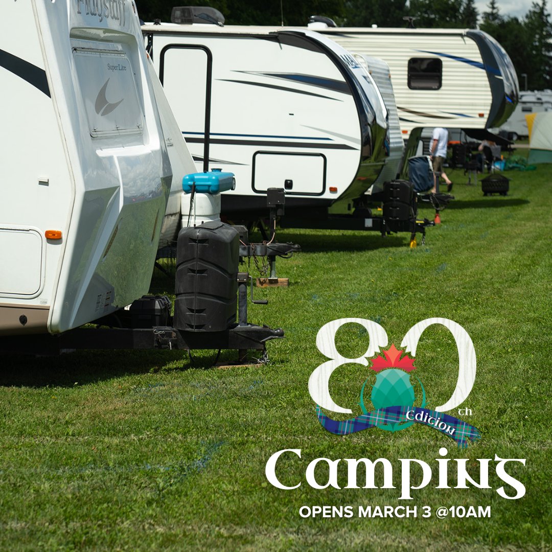 Mark your calendars ⛺️ Camping goes on sale March 3rd at 10am! fergusscottishfestival.com/camping/