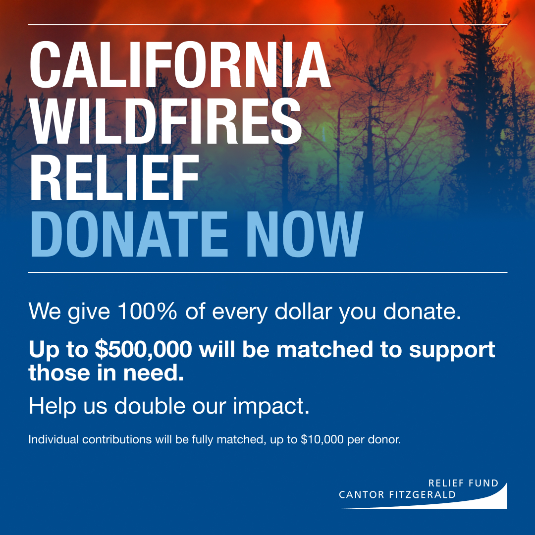 CantorRelief's tweet image. Every dollar you give makes a difference. Help rebuild the lives of those devastated by the California Wildfires. Donate here: cantorrelief.org/donate-now/